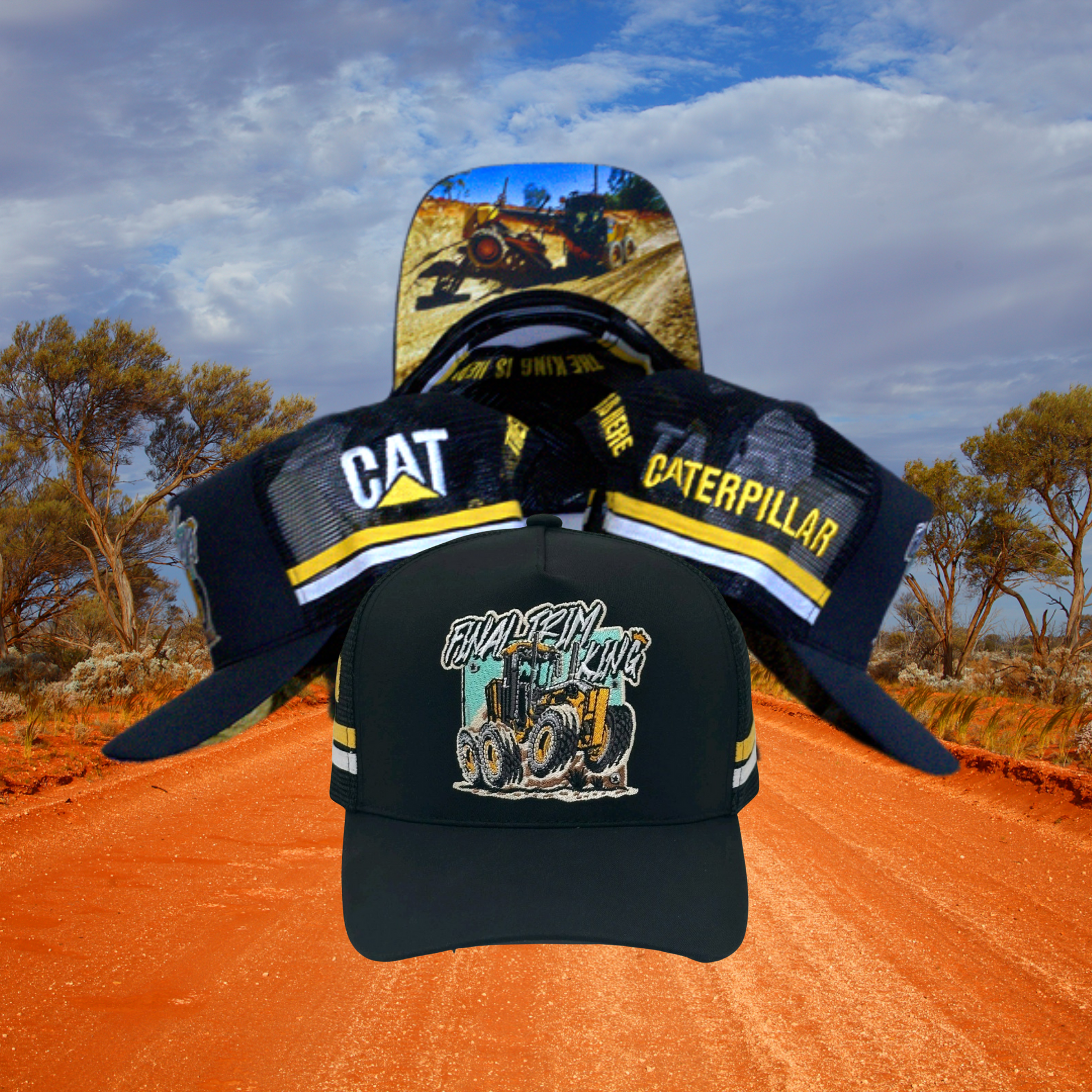 Grader trucker hat miner caterpillar final trim king