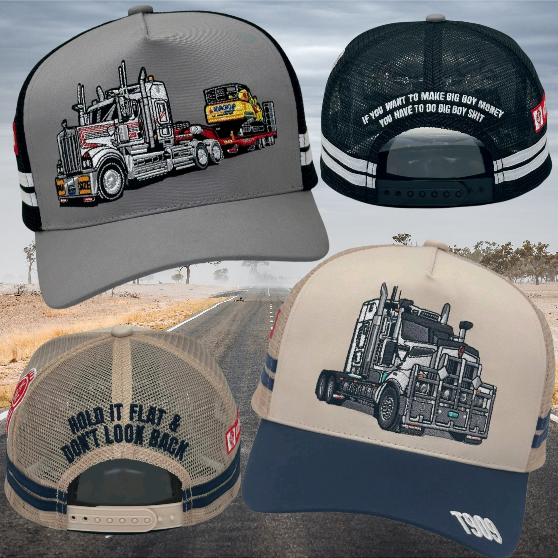 Trucker hat ultimate T909 trucker caps front 909 back 909 Kenworth