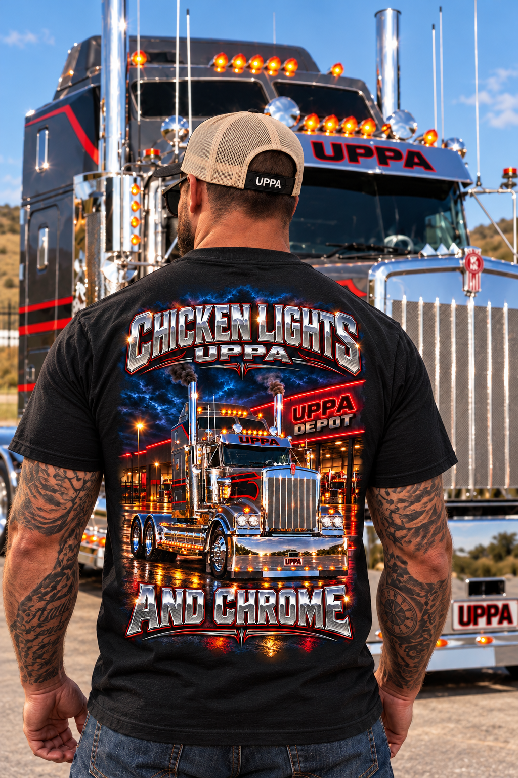CHICKEN LIGHTS & CHROME TEE